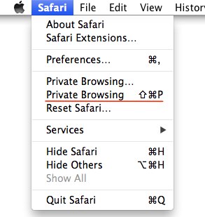 safari private browsing hotkey 2 Как быстро включить Частный доступ (Private Browsing) в Safari